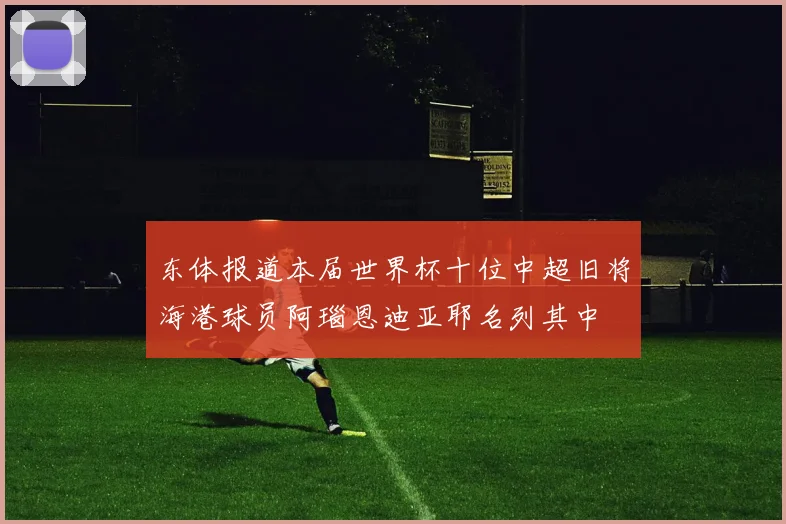 东体报道本届世界杯十位中超旧将海港球员阿瑙恩迪亚耶名列其中